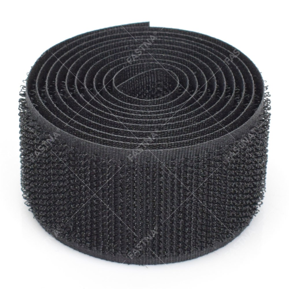 1m x Sew On FASTNA® Hook & Loop Tape (100mm, Hook, Black)