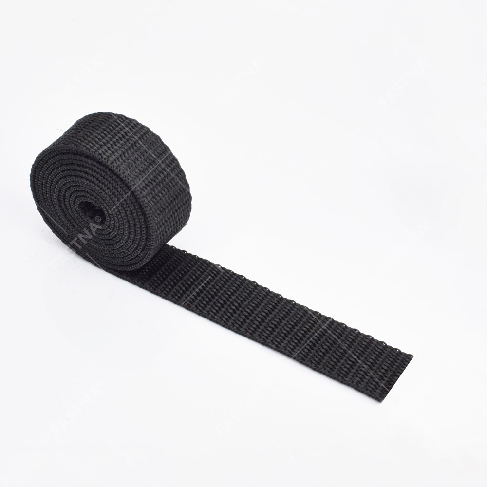 Black FASTNA® Polypropylene Webbing (20mm, 1m Roll)