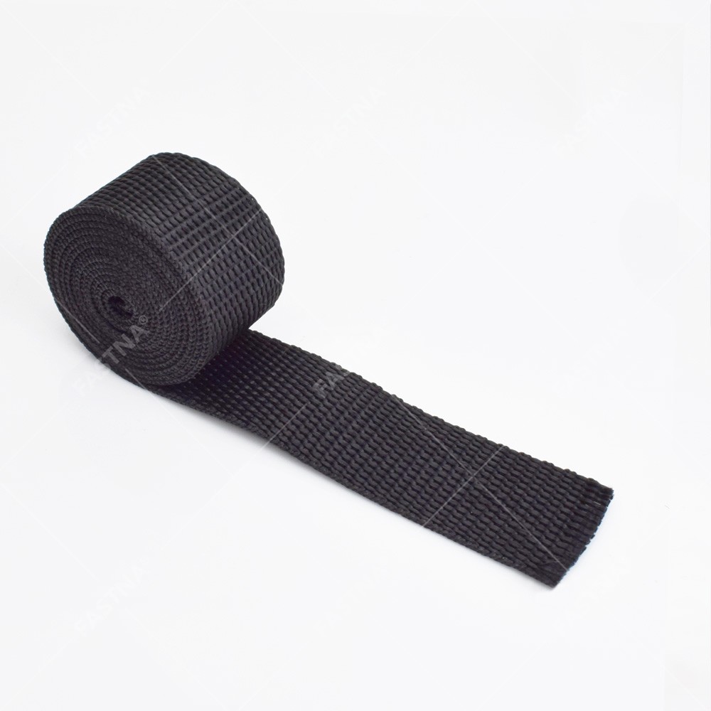 Black FASTNA® Polypropylene Webbing (25mm, 1m Roll)