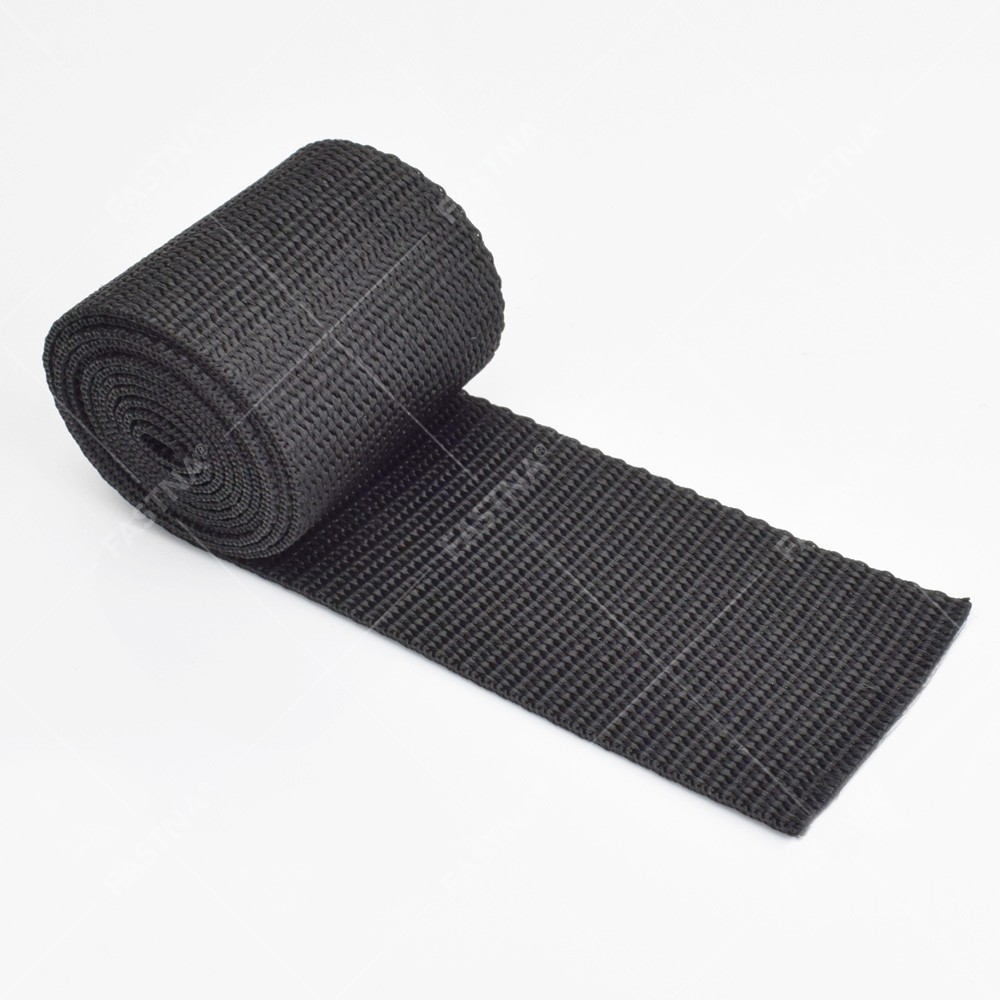 Black FASTNA® Polypropylene Webbing (50mm, 1m Roll)