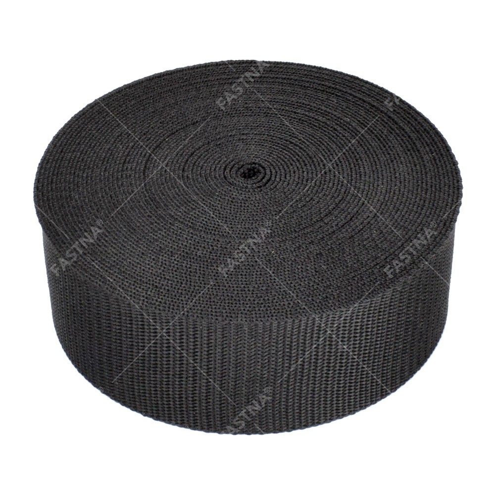 Black FASTNA® Polypropylene Webbing (50mm, 10m Reel)
